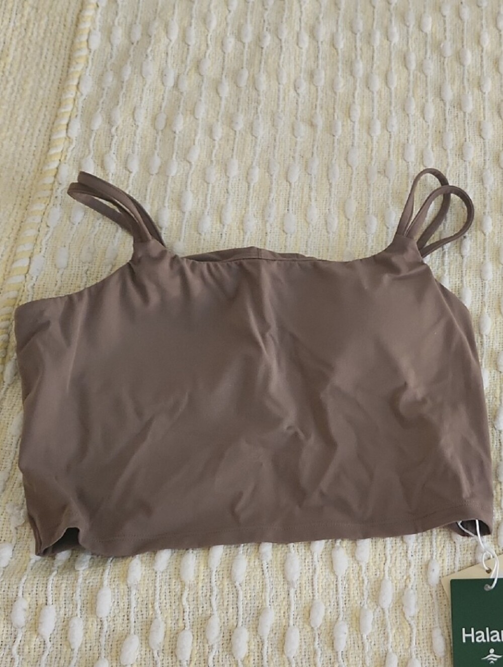HALARA Brown Double-Strap Crop Top